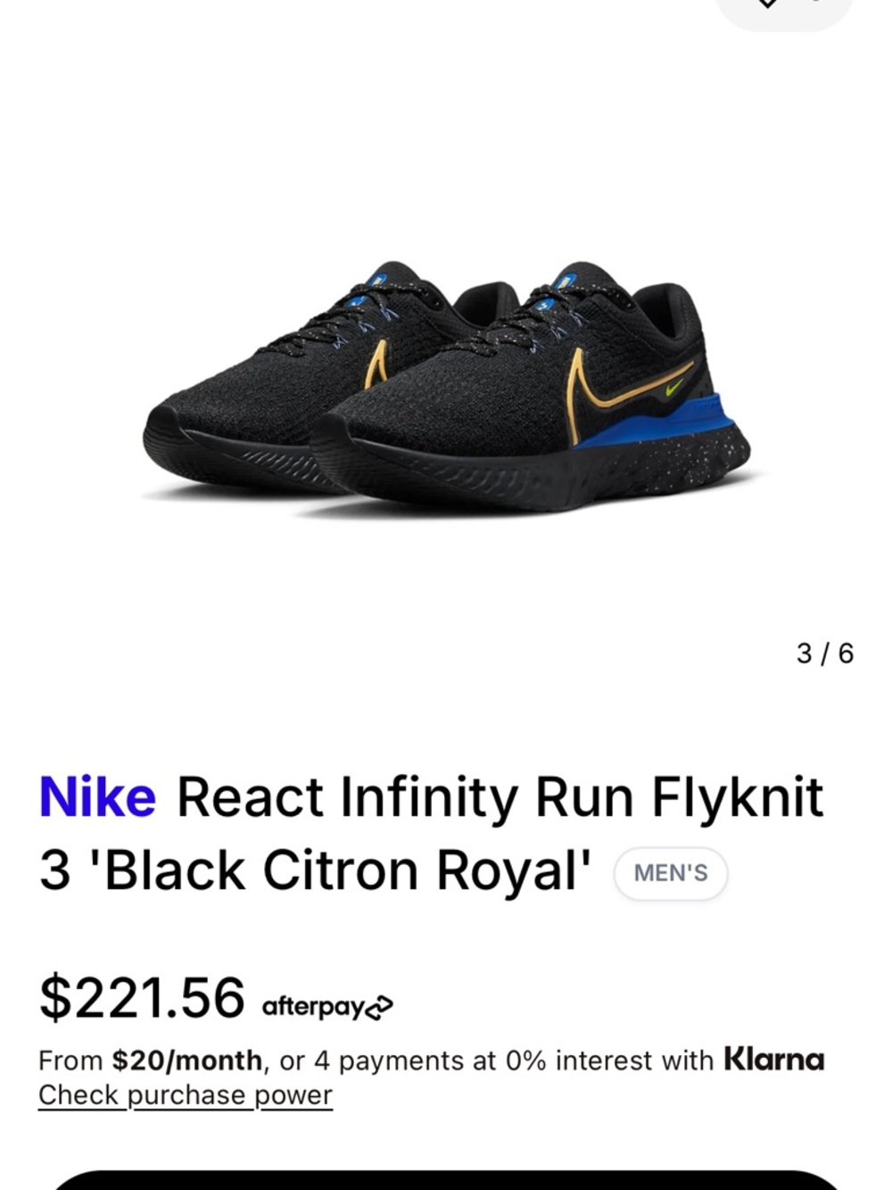 Nike Men's React Infinity Run Flyknit 3